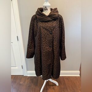 Animal Print All Weather Trench Coat Size XL